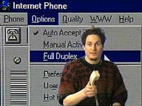 Si vous voulez avoir une communication bidirectionnelle simultan�ment, vous devez avoir une carte de son full-duplex