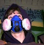 Zeck au Graf Jam, avec un masque