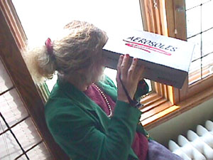 Mamilou tentant en vain de visualiser l'&eacute;clipse