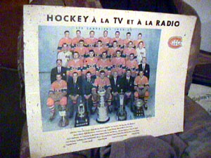 Affiche des Canadiens de Montr&eacute;al de l'ann&eacute;e 1958-59