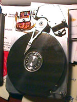 Un disque dur d'ordinateur
