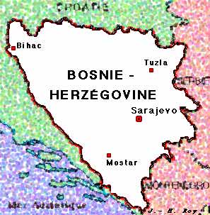 Carte de la Bosnie